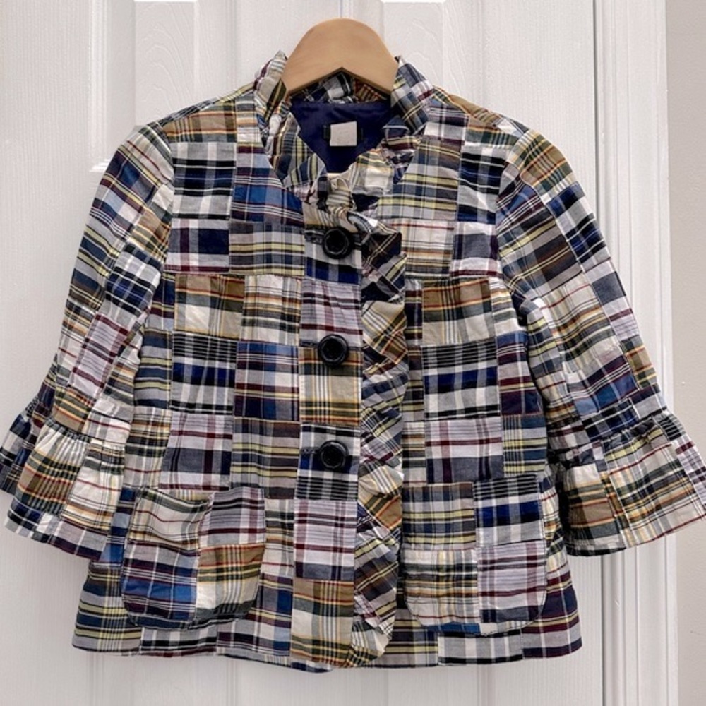 J Crew madras blazer - Size 0